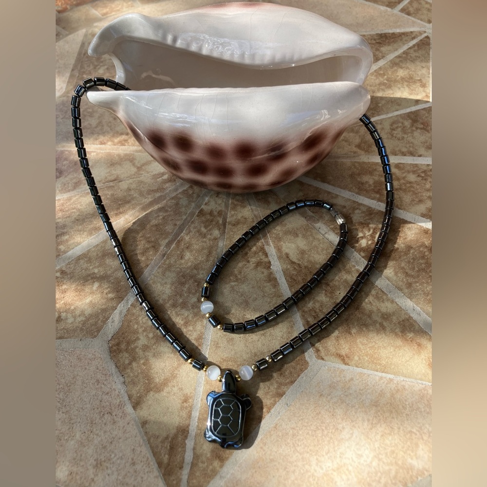 💥 3 for $15 
Turtle Necklace and Bracelet Set